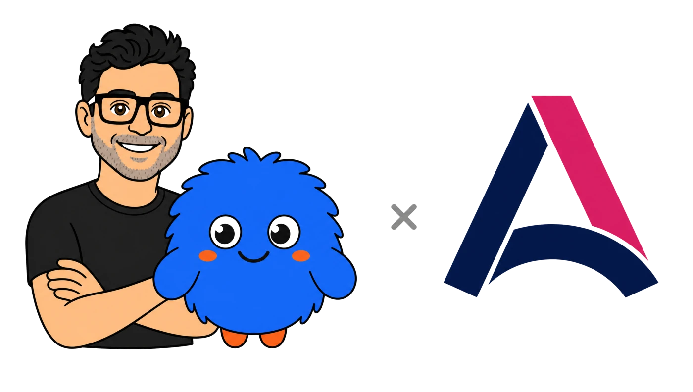 Illustration of Brandon Brotsky and the AIME logo side by side